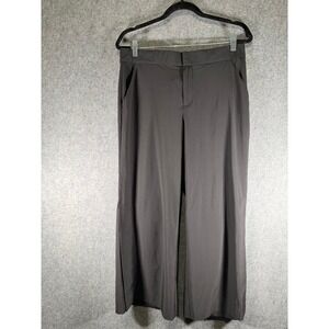 Athleta Black Wide Leg Pants Tribeca 10‎ High Rise Recycled Polyester Spandex